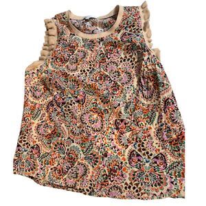 Boho DR2 (Danielle Rainn) floral knit top, size L, used
